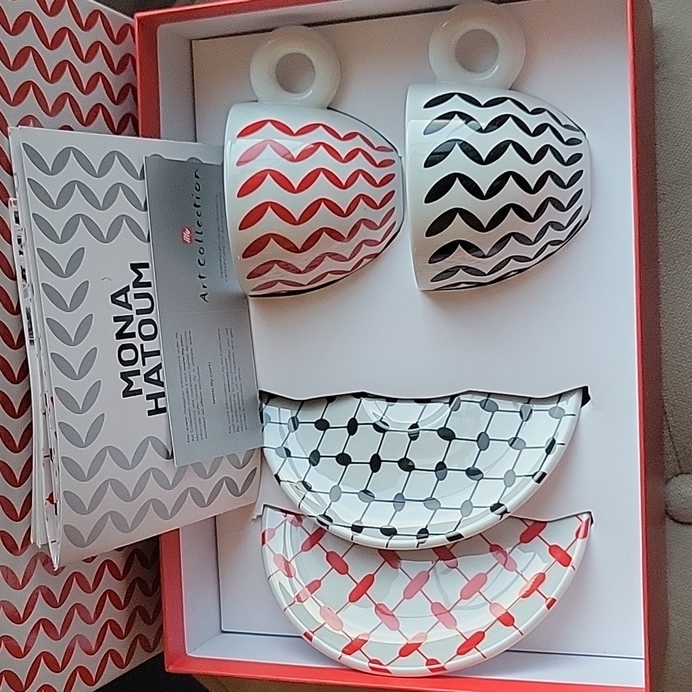 Mona Hatoum x Illy Art cappuccino set of 2